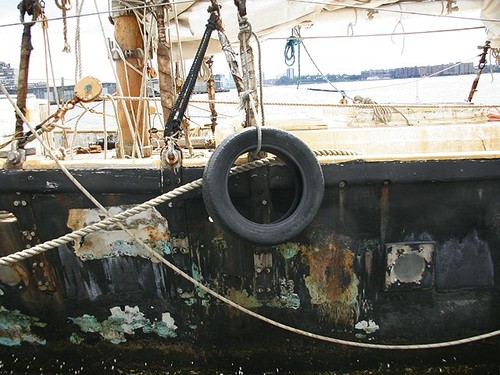 Reid Stowe - the boat after 1152 days at sea. Photo Kathy Willens © SW